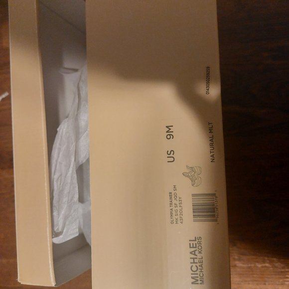 Michael Kors Olympia Logo Jacquard and Glitter Chain-Mesh Trainer/  size US 9 - Picture 2 of 5